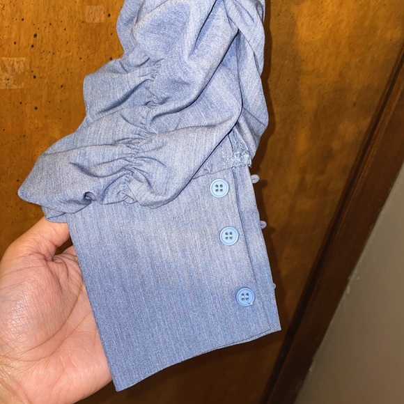 Akira Blue Jean Crop Top - Picture 3 of 5